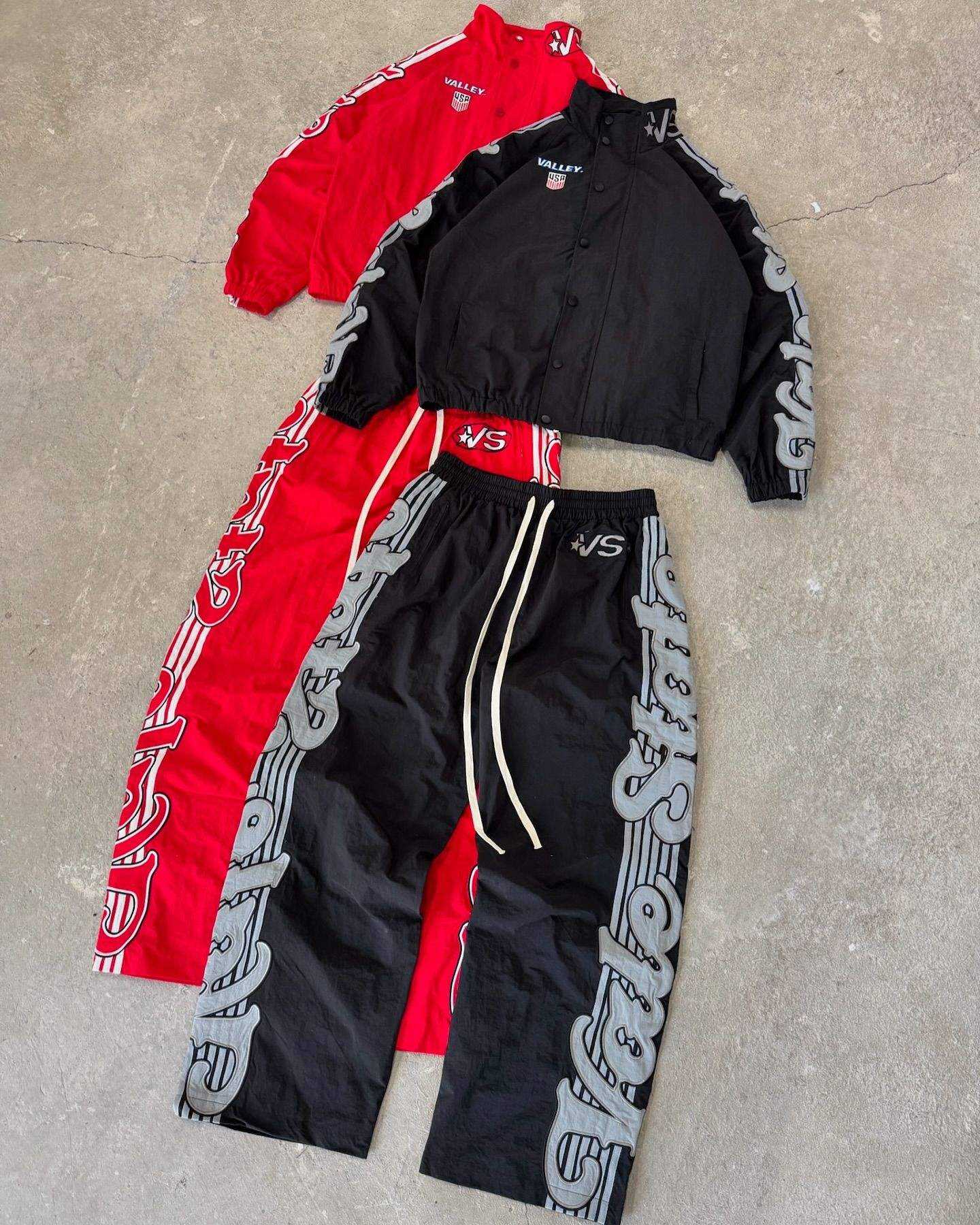 YJ Streetwear Custom Applique Embroidery Zip Hoodie Vintage Washed Two Piece Sets Sweatsuits for Men for Autumn