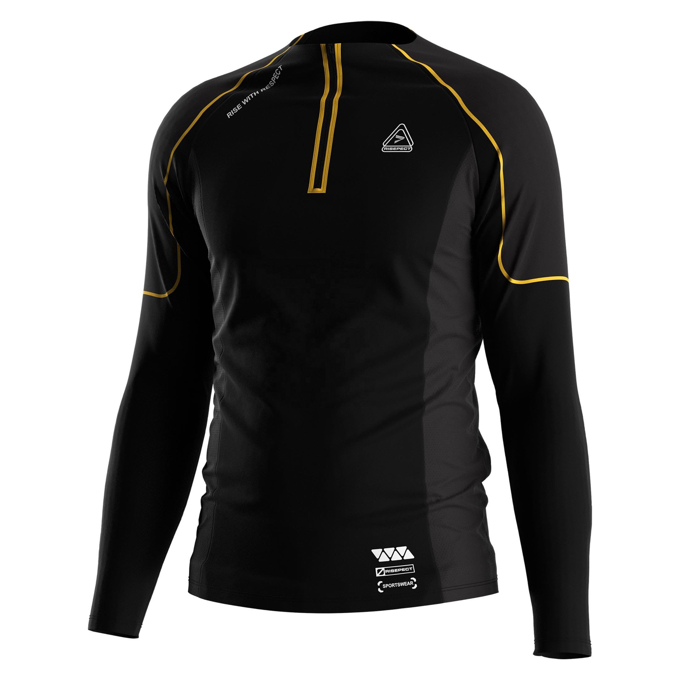 Breathable Sporty Men's Workout Shirt Raglan Sleeve Quarter Zip with Side Vents for Cycling, Running