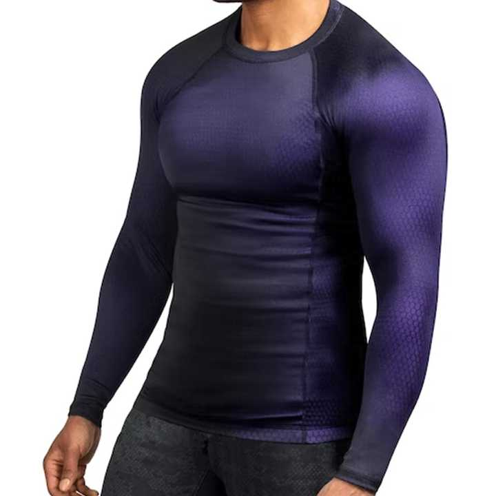 Quick Dry Mma Rashgurad Swim Shirt Printed Rash Guard Men Custom Rash Vest Long Sleeve